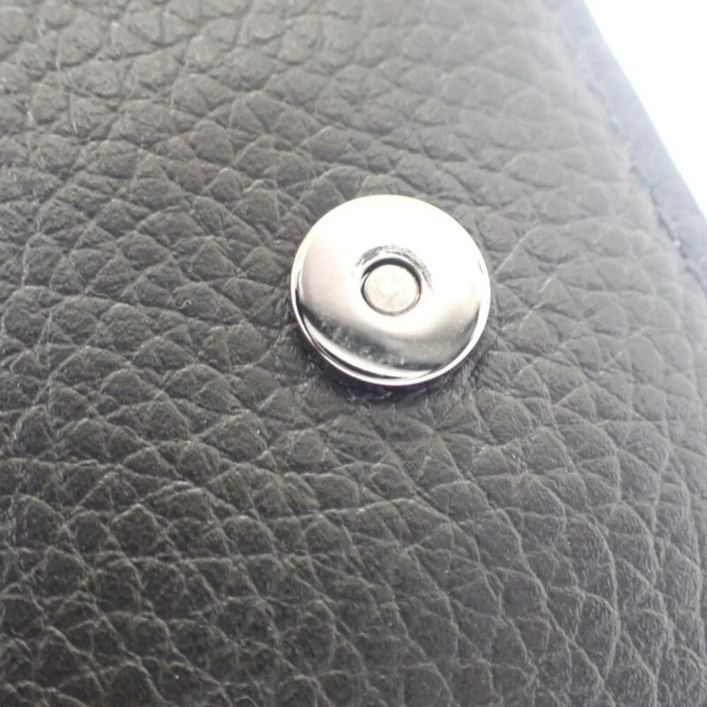 Dior Long Flap Wallet 2 Cdi h00 N Long Wallet Calf Black Silver Hardware